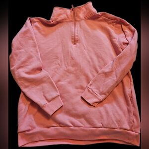 Pink Quarter-Zip Sweatshirt